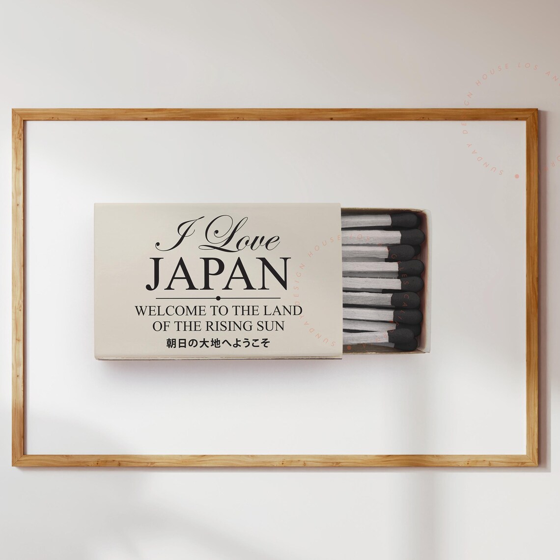 I Love Japan Matchbox Art Land of the Rising Sun Travel Souvenir Poster