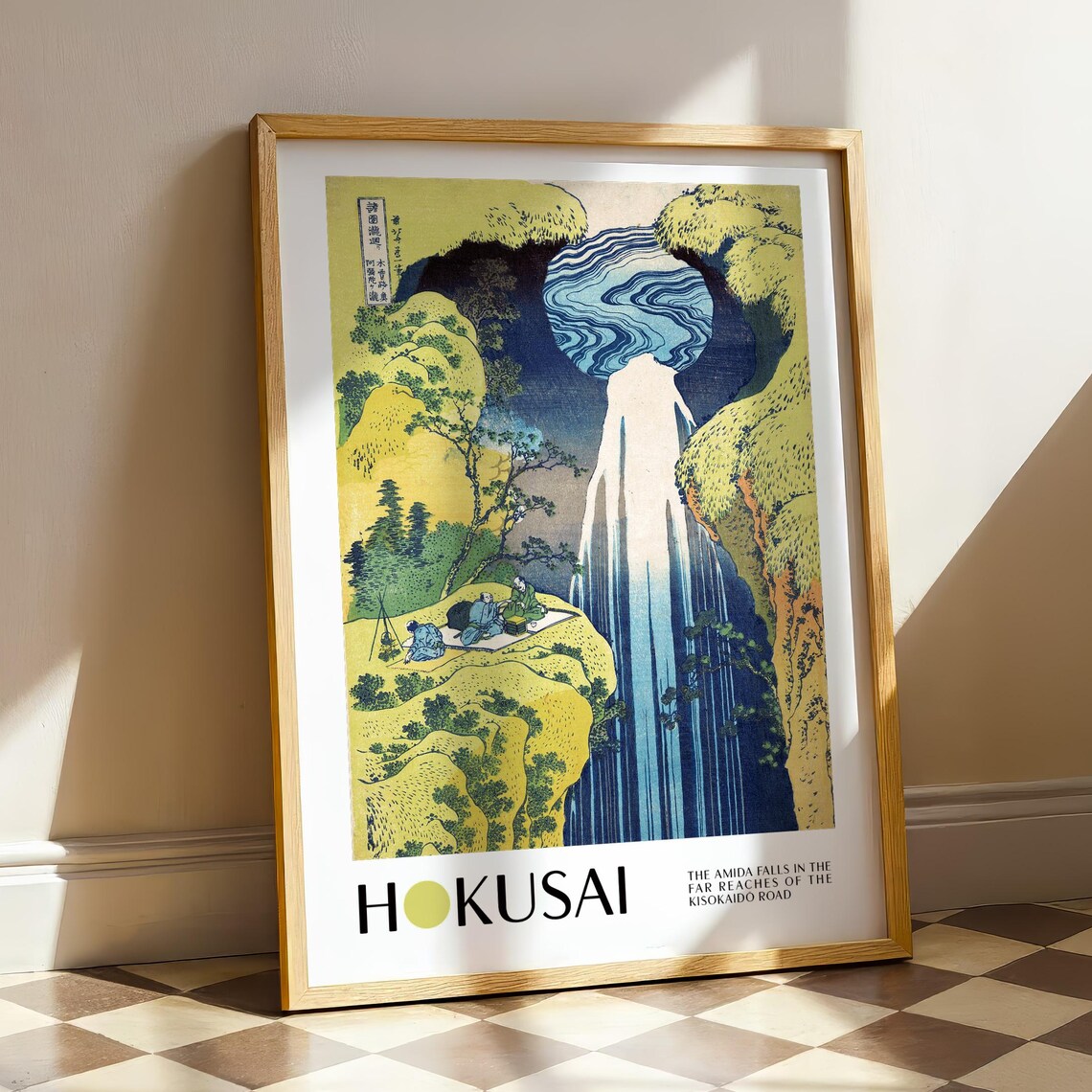Amida Falls, Hokusai Japanese Ukiyo-E Poster