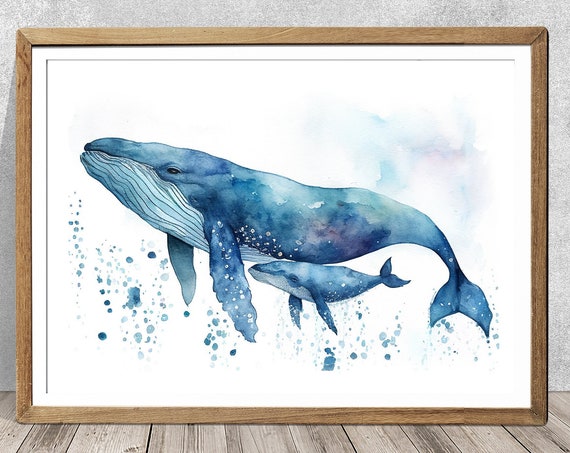 Humpback Whale - Watercolor Art