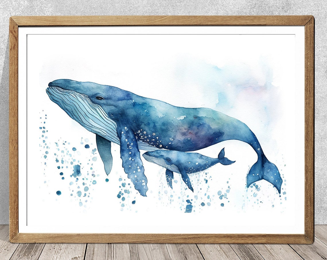 Humpback Whale - Watercolor Art