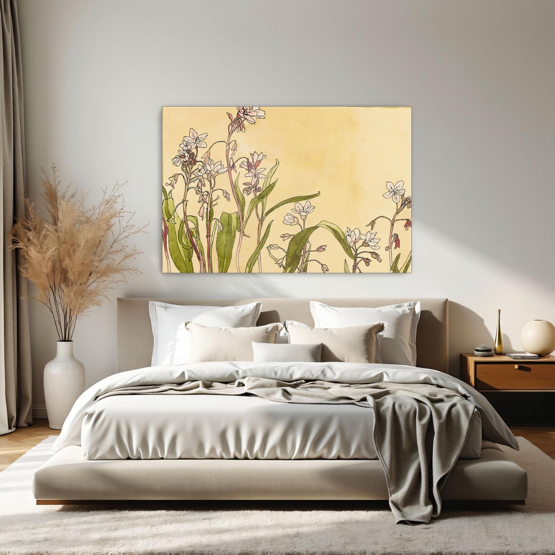 Art Nouveau Pink Wildflowers Delicate Floral Still Life Poster - Image 2