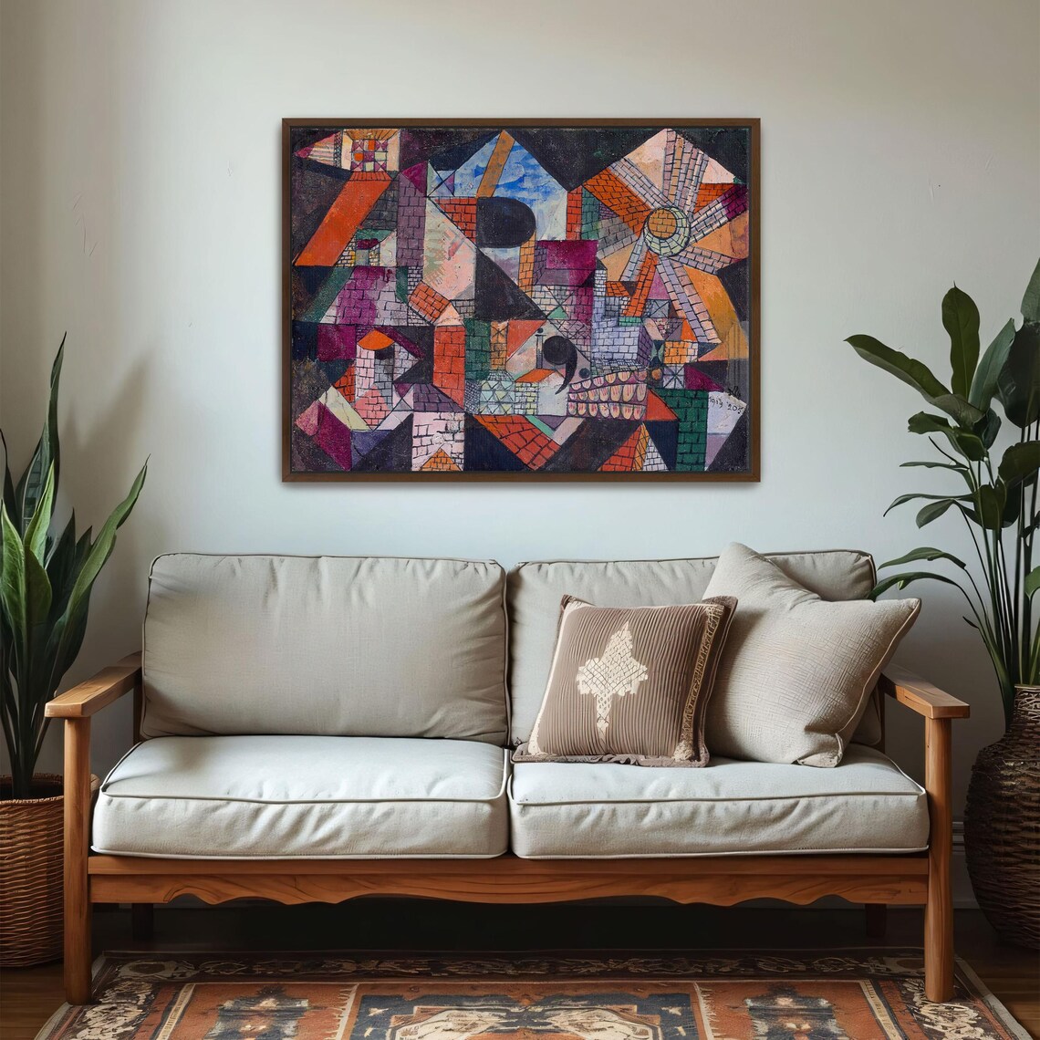 Paul Klee 1919 Geometric Cityscape With Sun And Brick Towers Poster - Image 5