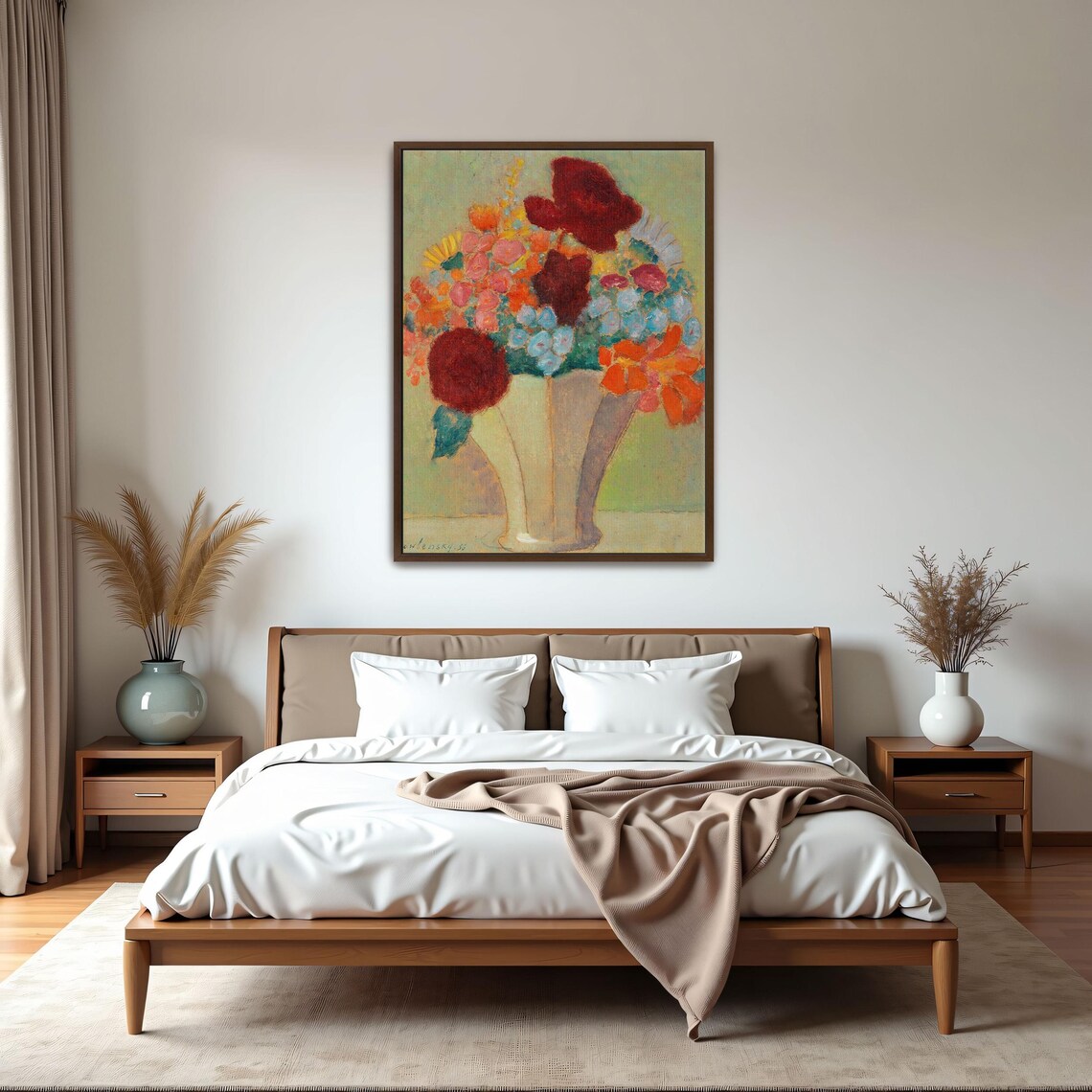 Jawlensky Vase of Colorful Flowers Expressionist Still Life Poster - Image 5