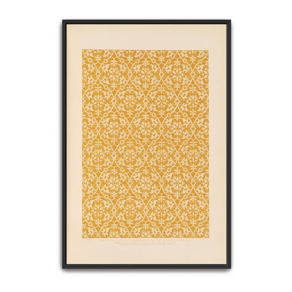 Gold Floral Brocade Pattern from 15th Century Venetian Painting Poster