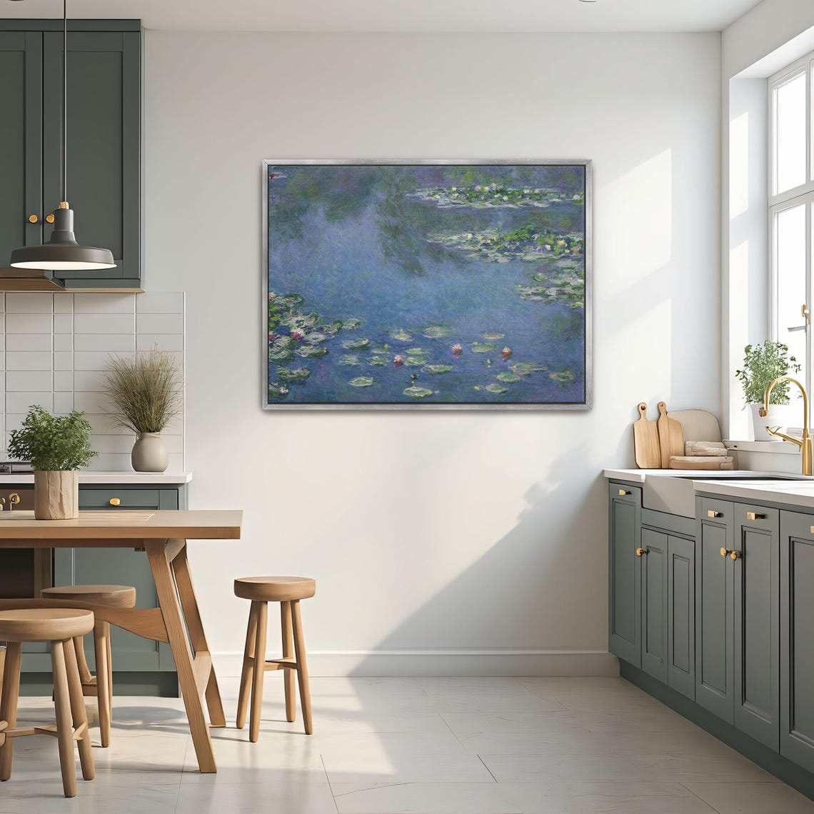 Claude Monet Water Lilies Blue Pond Impressionist Masterpiece Poster - Image 2