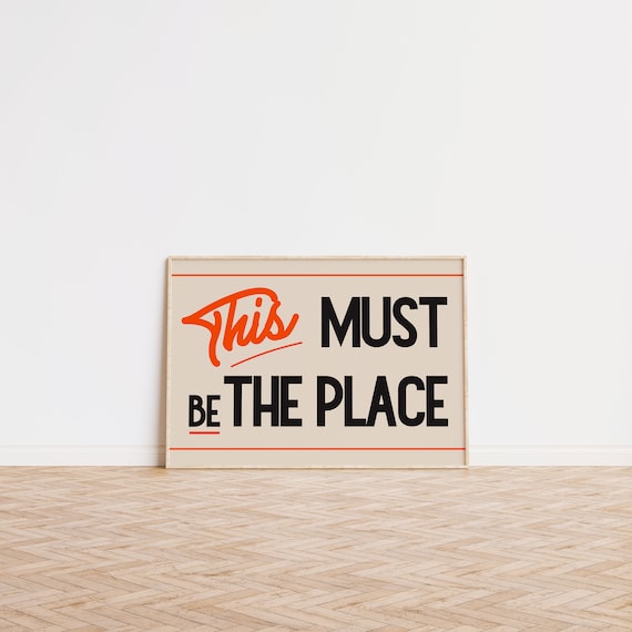 This Must Be The Place Retro Landscape Art Print