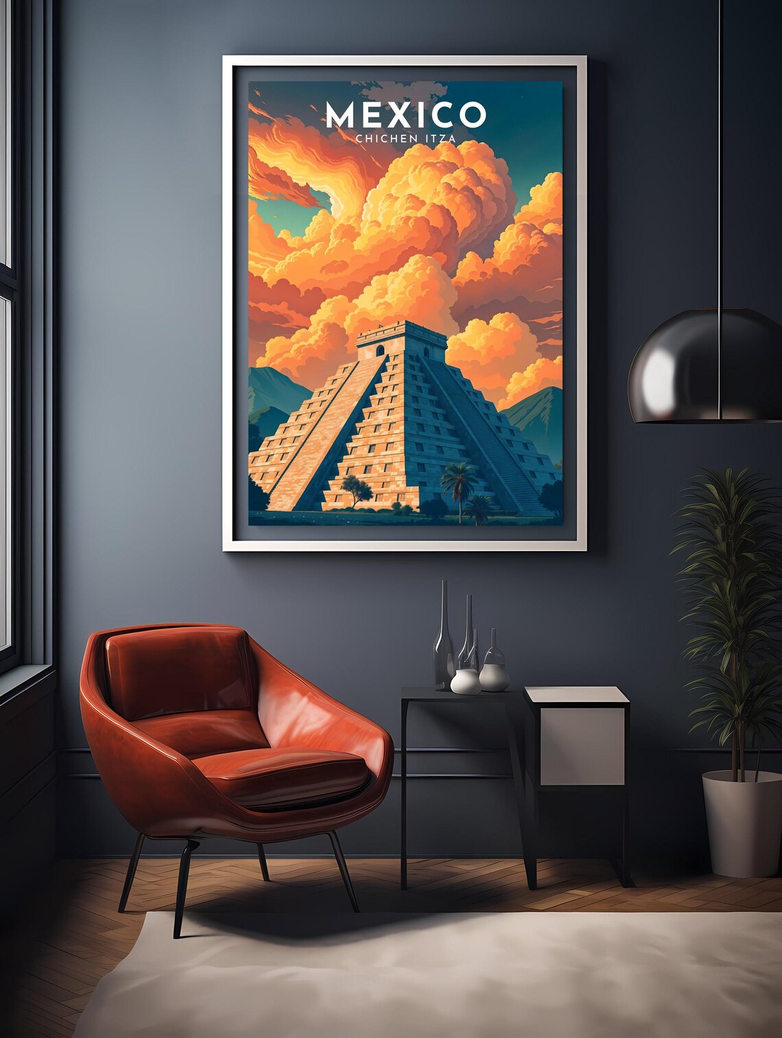 Mexico Travel Poster, Chichen Itza Travel Poster - Image 2