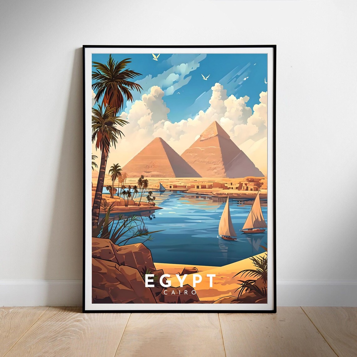 Egypt Travel Poster, Cairo Travel Poster Print