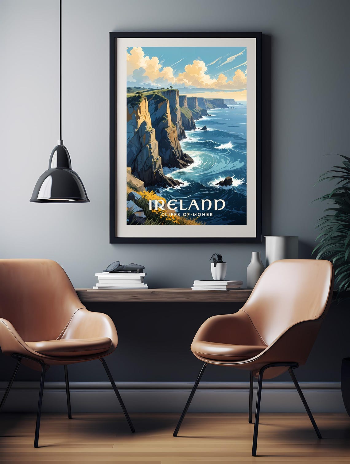 Ireland Cliffs of Moher Towering Sea Cliffs Coastal Travel Poster - Image 2