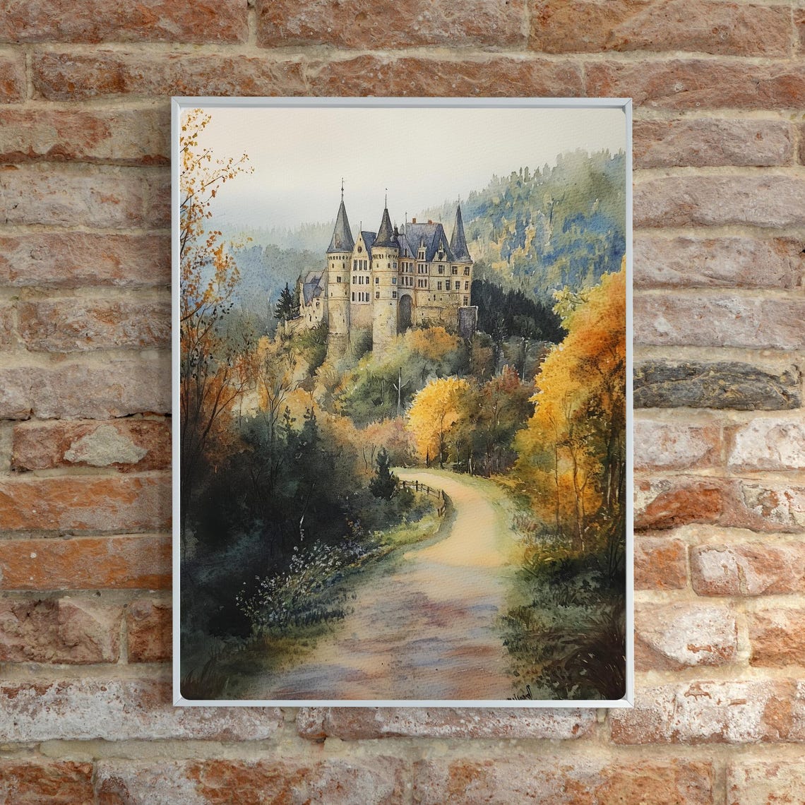 Eltz Castle on a Wooded Hillside in Autumn Colors Art Poster - Image 6