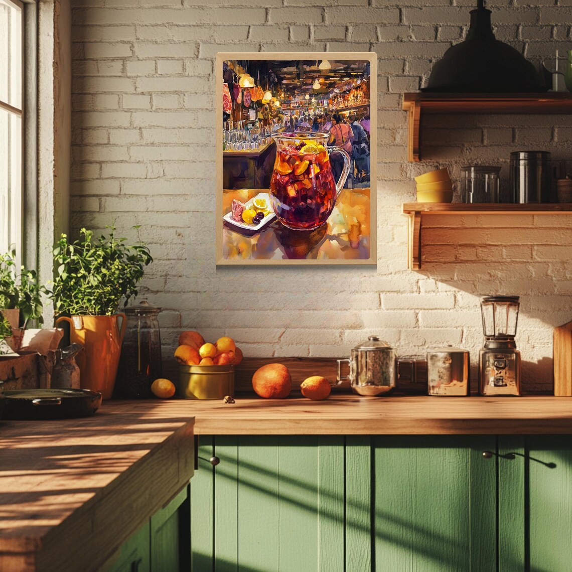 Barcelona Tapas Bar, Spanish Sangria Travel Poster - Image 4