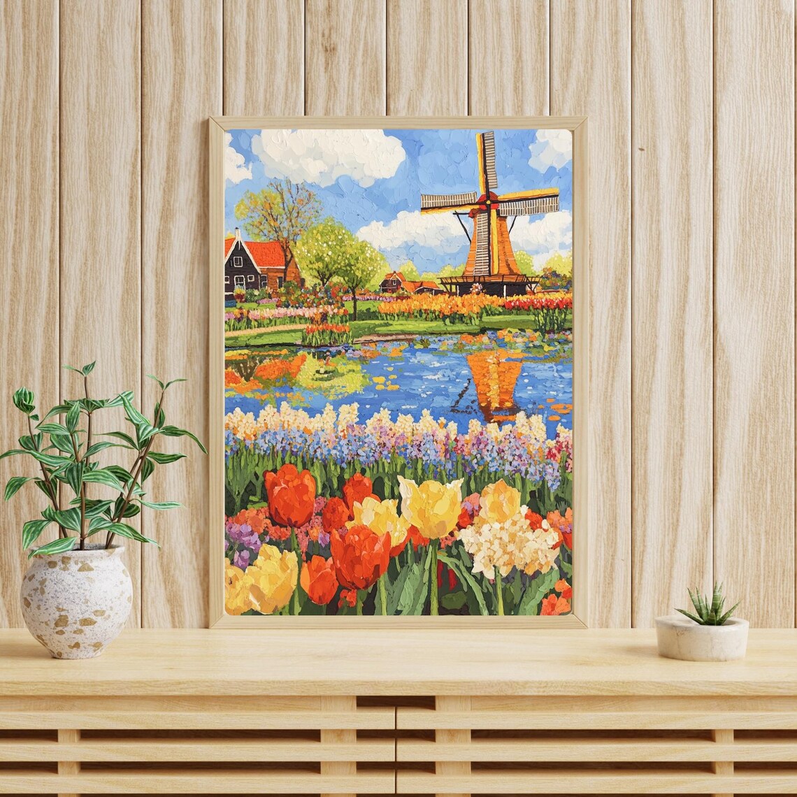 Keukenhof Gardens Gouache Art Print, Dutch Travel Souvenir - Image 3