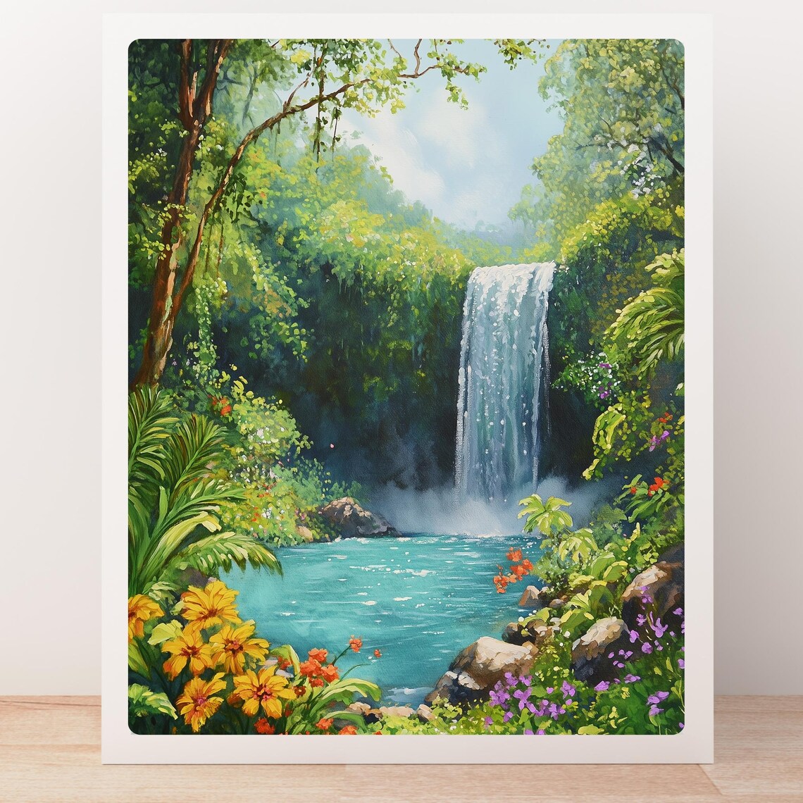 La Fortuna Waterfall Flowing Through Costa Rica Rainforest Poster - Image 5