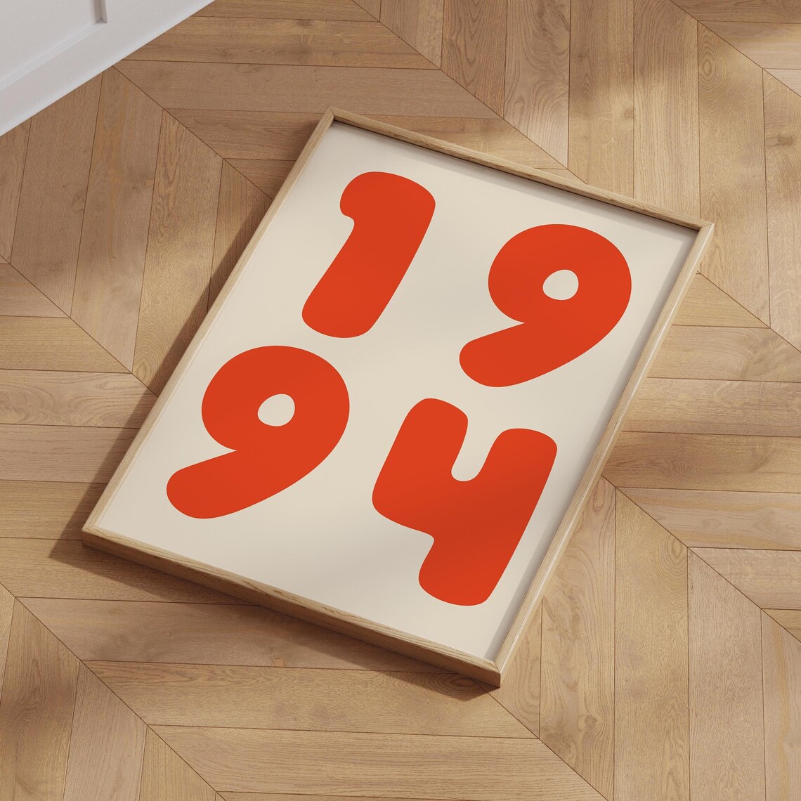Custom Retro Year Poster, Personalized Birthday Gift