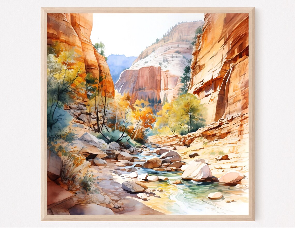 Zion National Park - Scenic Landscape Art Print