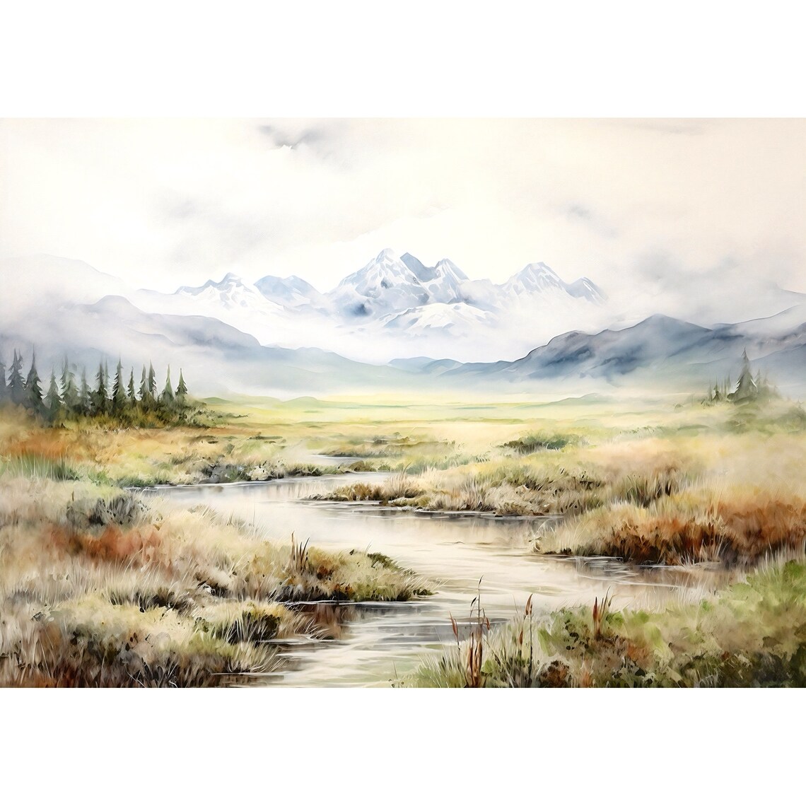 Denali National Park Travel Poster, Watercolor - Image 3
