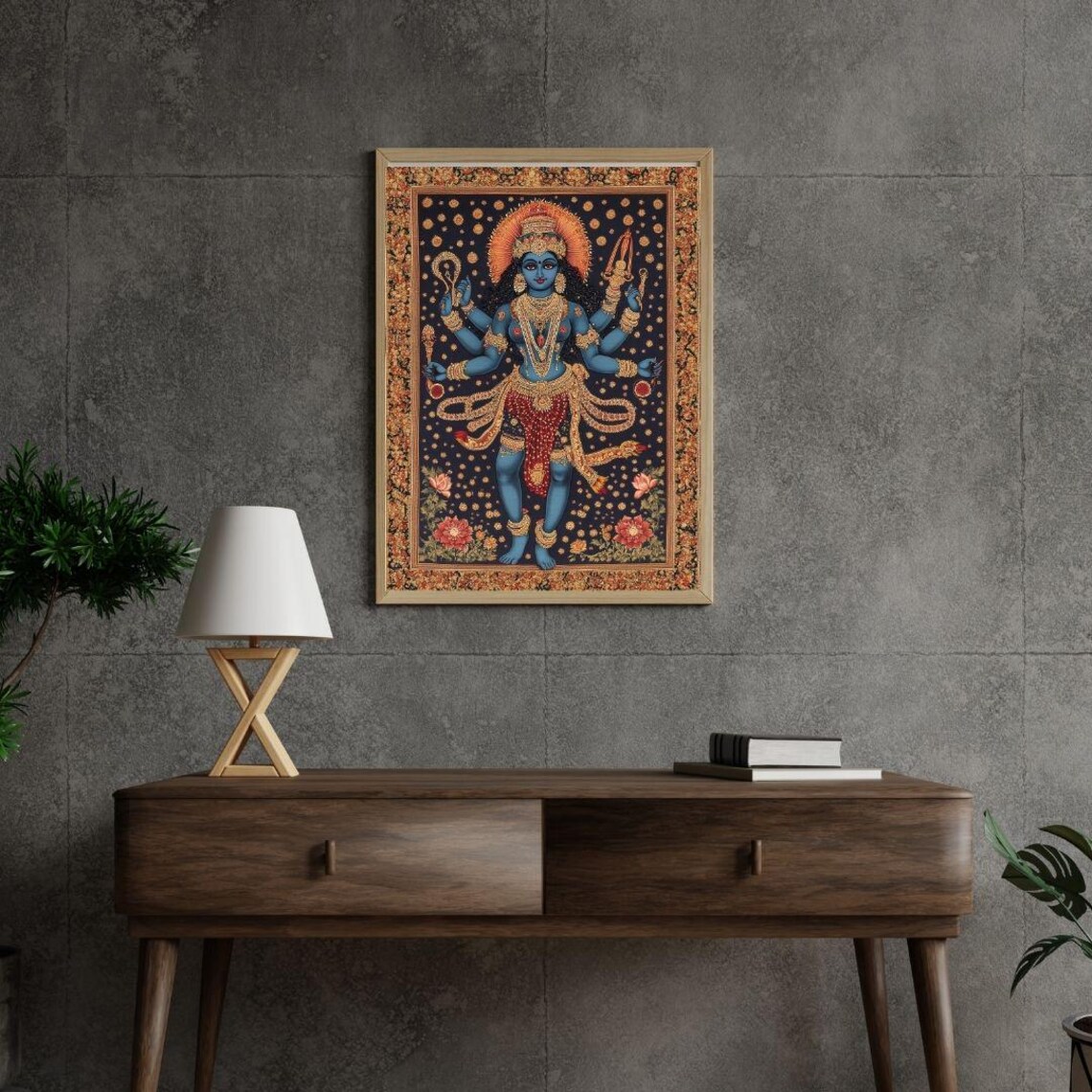 Divine Goddess Kali Traditional Indian Painting Spiritual Hindu Art Print - Image 2