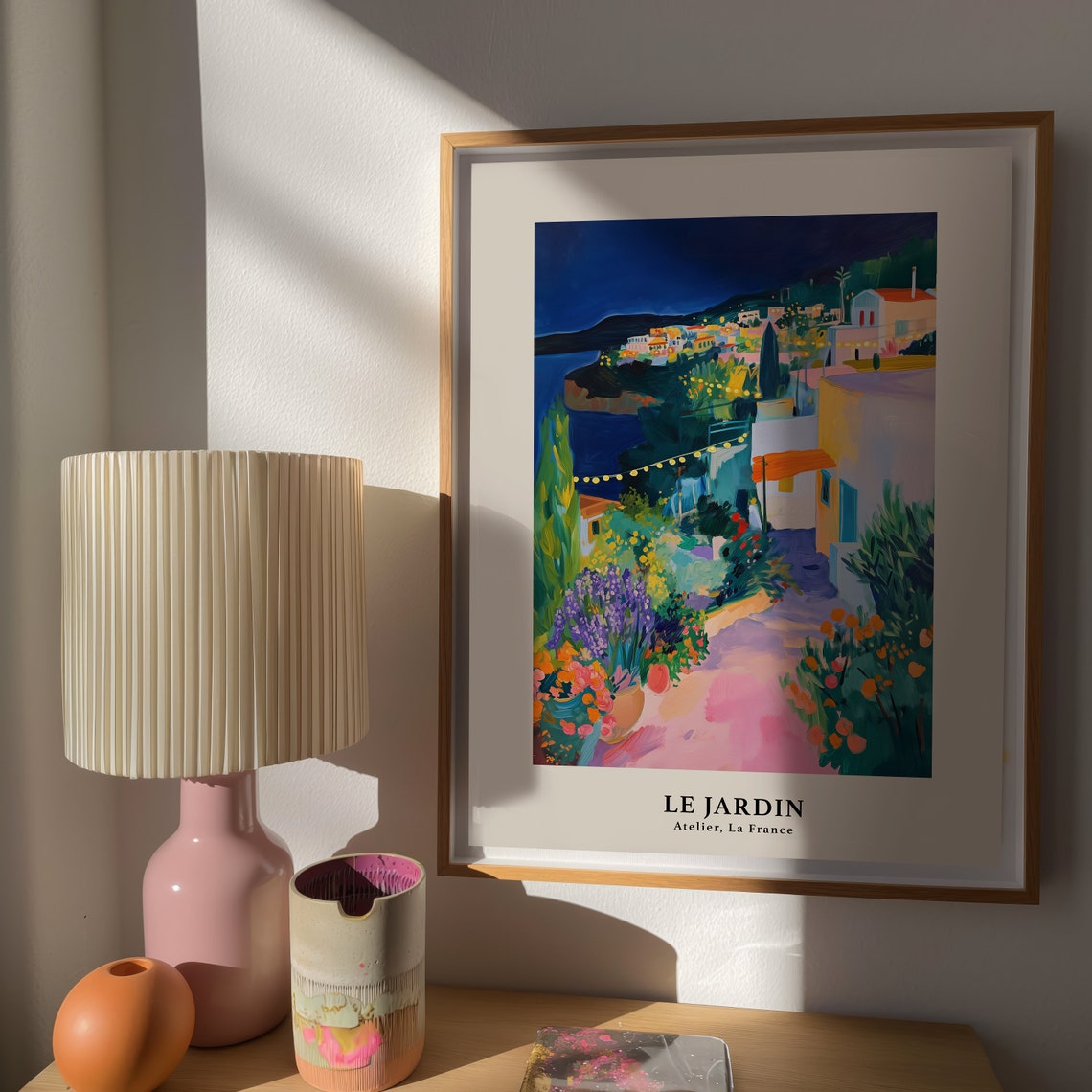 Secret Garden Art Print Travel Summer Print Botanical Wall Art Garden Poster Garden Decor Colorful Wall Art Provence French Coast - Image 2