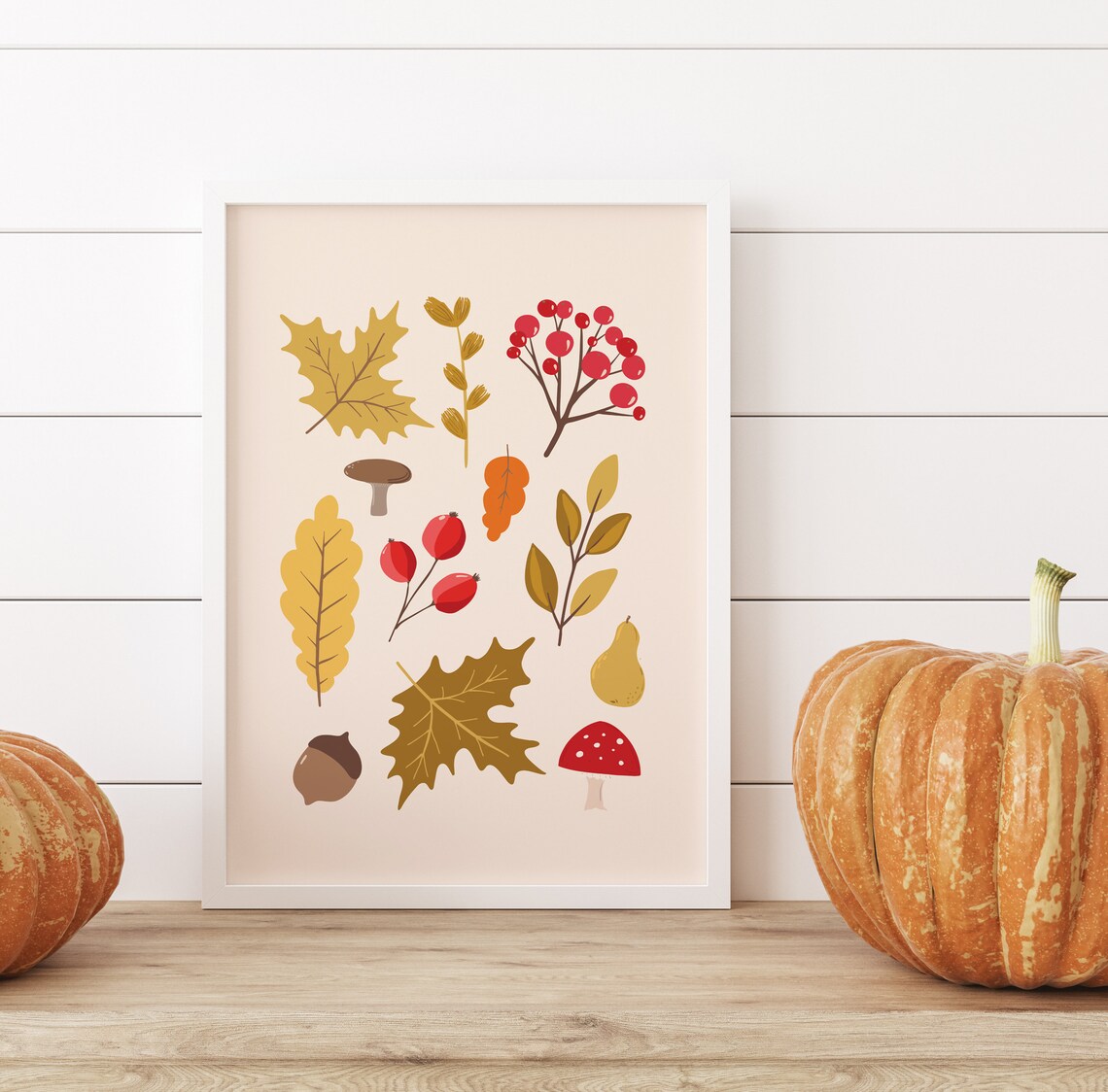 Autumn Leaves Botanical Fall Decor Art Print