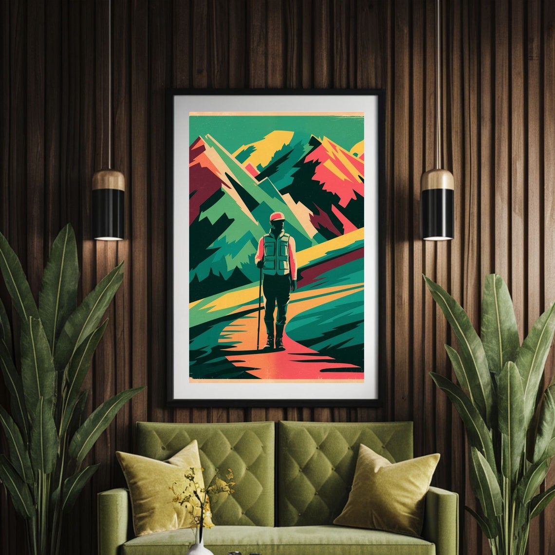 Hiking Poster Men Trekking Wall Art Trekking Poster Mountain Hiking Inspirational Poster Traveler Decor - Image 3