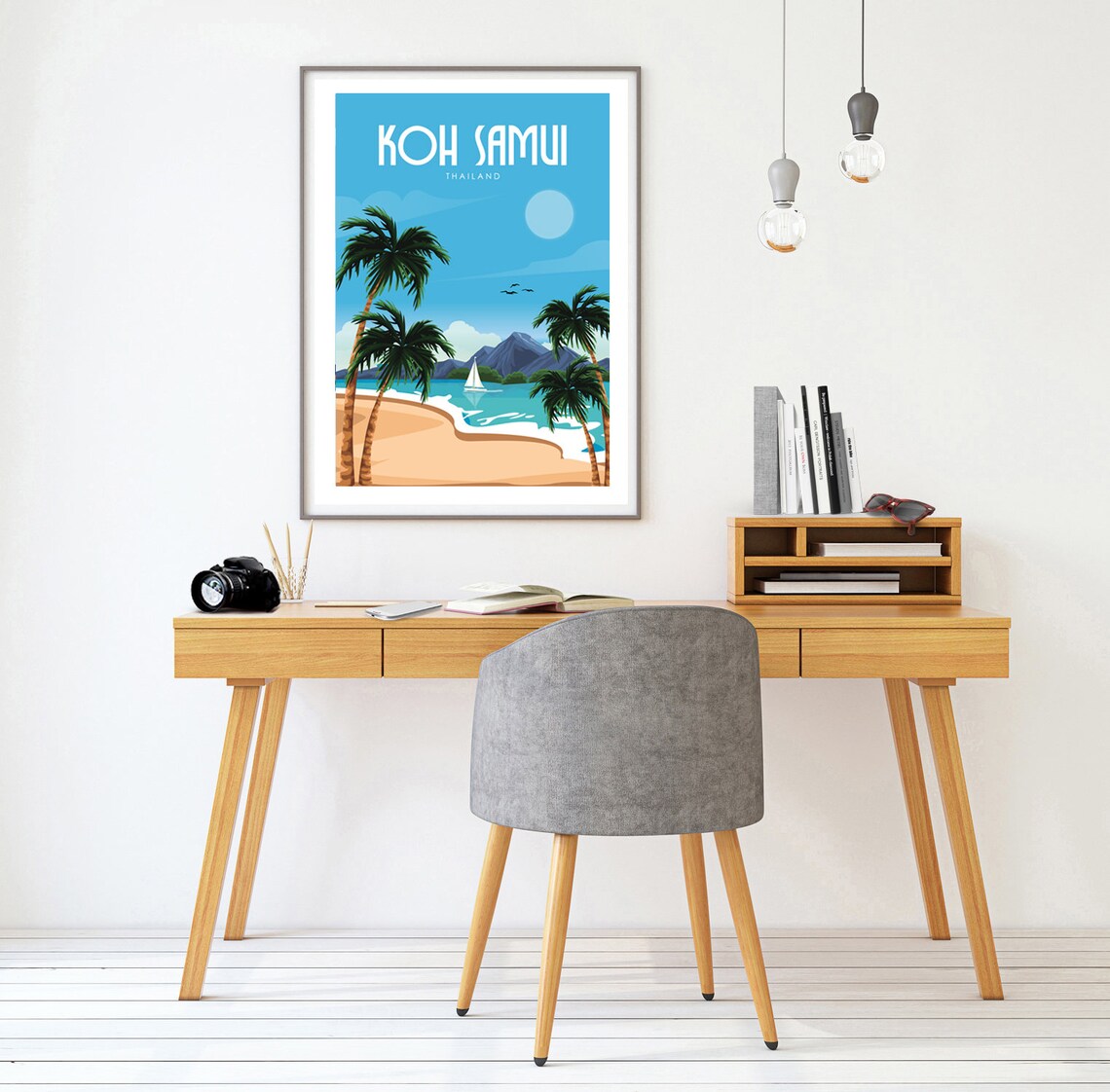 Koh Samui Retro Thailand Travel Poster Art Print - Image 3