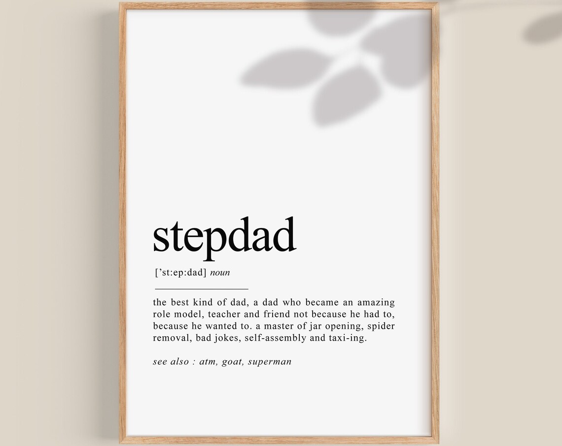 Step Dad Definition Father's Day Art Print