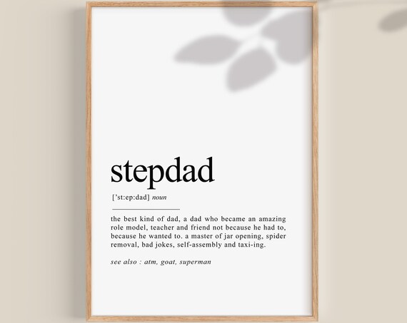 Step Dad Definition Father's Day Art Print