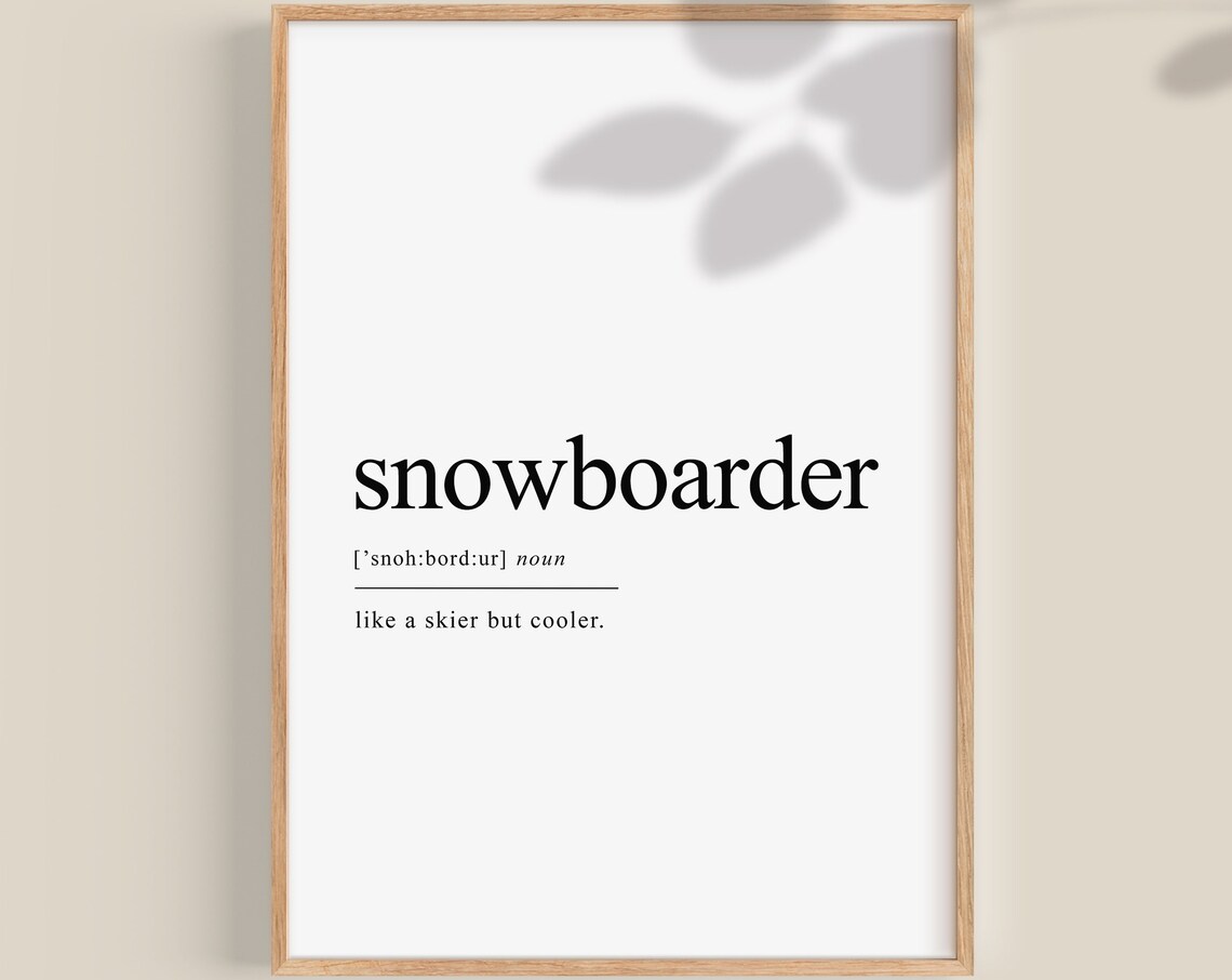 Snowboarder Print, Snowboarding Decor Wall Art