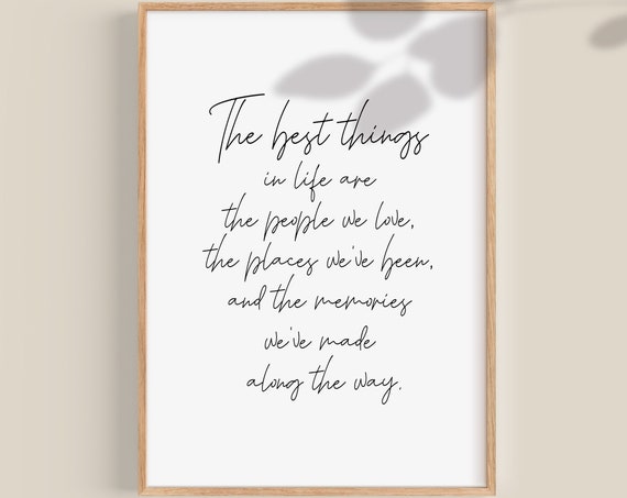 The Best Things In Life Quote Print Motivational Quotes Inspirational Quote Affirmation Cards Office Decor Wall Art