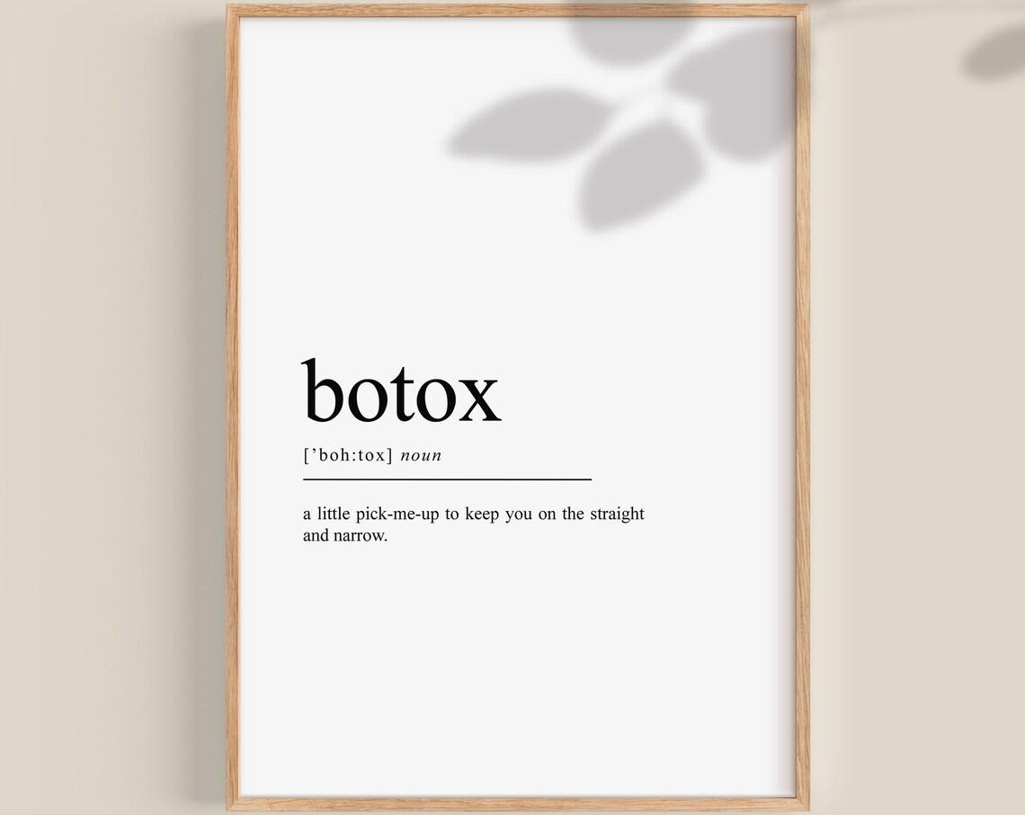 Botox Definition Funny Salon Wall Art Print