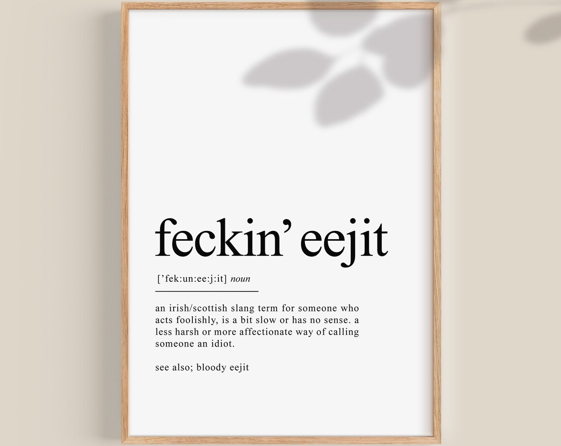 Funny Irish Sayings Definition Art Print