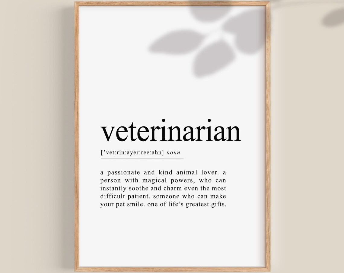 Veterinarian Definition Vet Practice Art Print