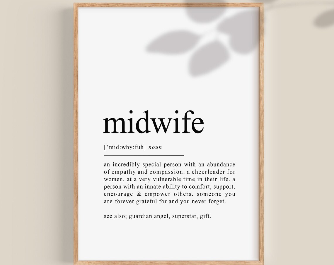 Student Midwife Definition Art Print, Thank You Gift