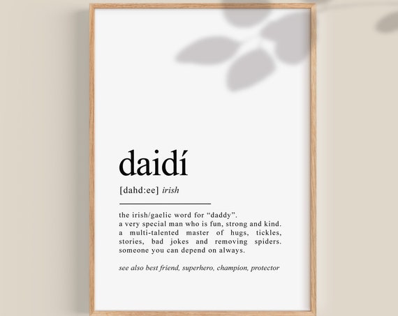 Daidí Irish Daddy Birthday Gift, Ireland Art Print