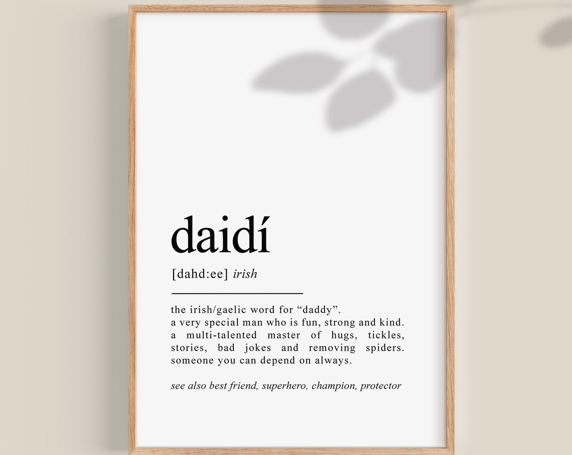 Daidí Irish Daddy Birthday Gift, Ireland Art Print