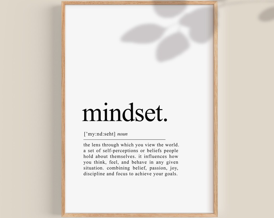 Mindset Is Everything Inspirational Quote Art Print
