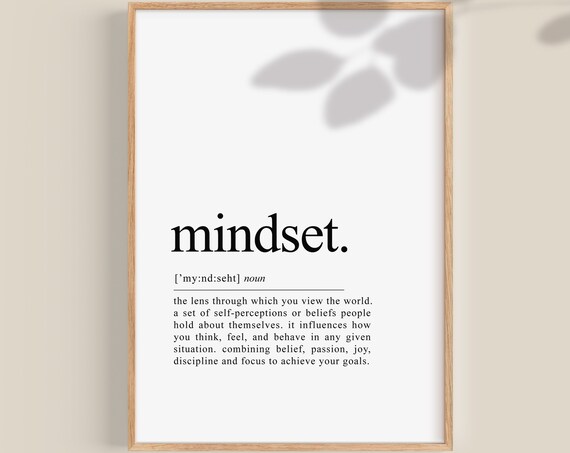 Mindset Is Everything Inspirational Quote Art Print