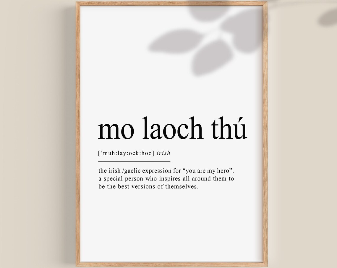 My Hero Irish Person Definition Art Print