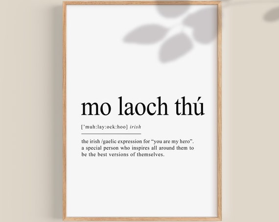 My Hero Irish Person Definition Art Print