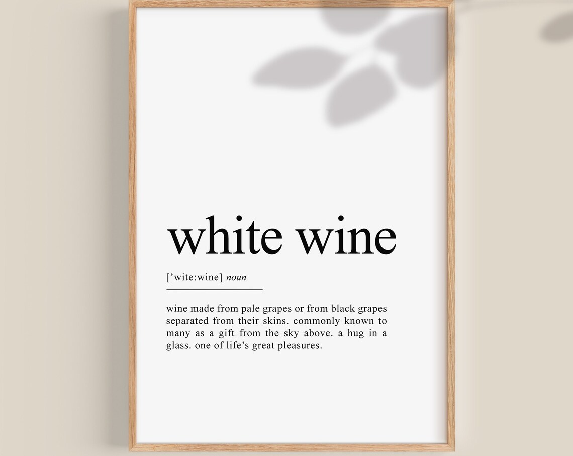 Love Wine Definition Poster, Bar Decor Art Print