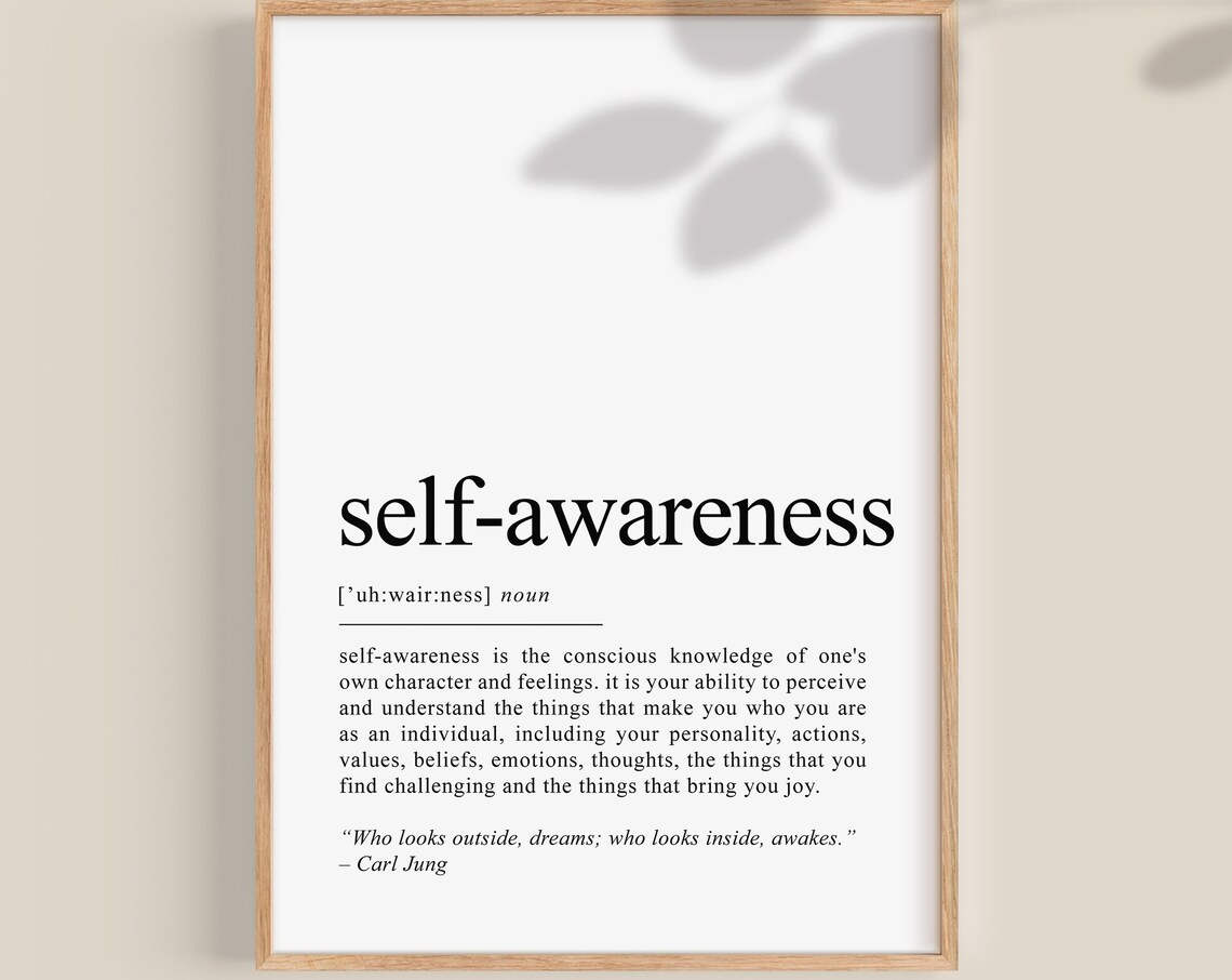 Self Awareness Definition Carl Jung Quote Motivational Poster