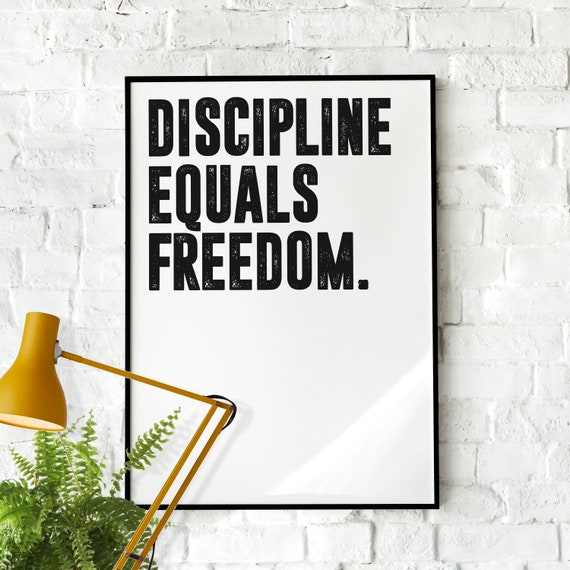 Jocko Willink Discipline Equals Freedom Minimalist Art Print