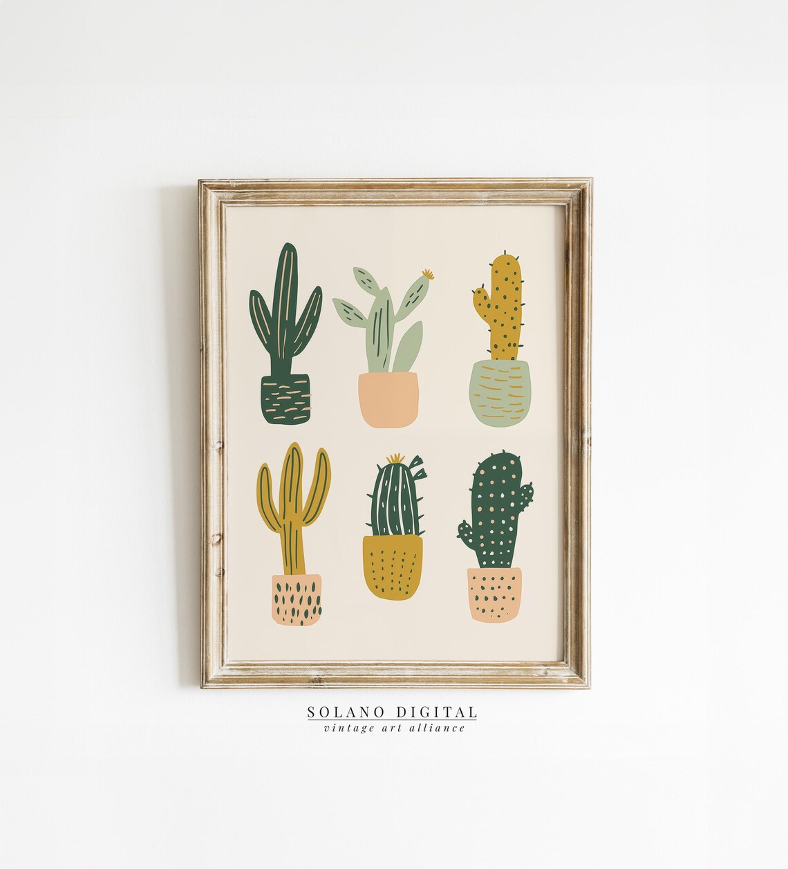 Cactus Print Desert Western Illustration Wall Art Southwestern Decor Plant Lover Gift Home