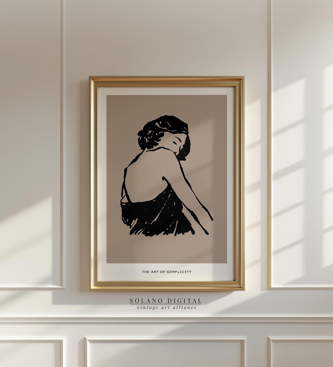 Minimalist Woman Line Art Feminine Figure Wall Modern Boho Neutral Portrait Poster