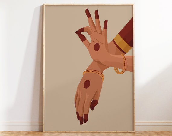 Bharatanatyam Art Mudra, South Asian Gifts