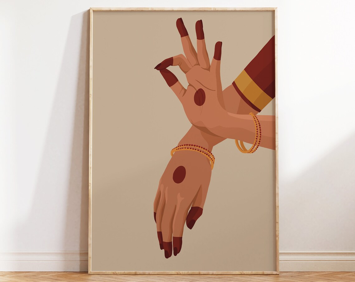 Bharatanatyam Art Mudra, South Asian Gifts