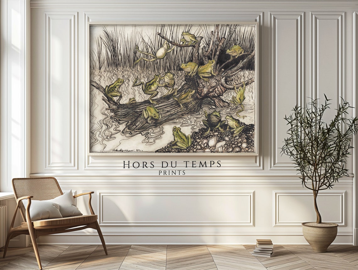 Arthur Rackham Frogs Vintage Fairytale Illustration Fun Poster - Image 2