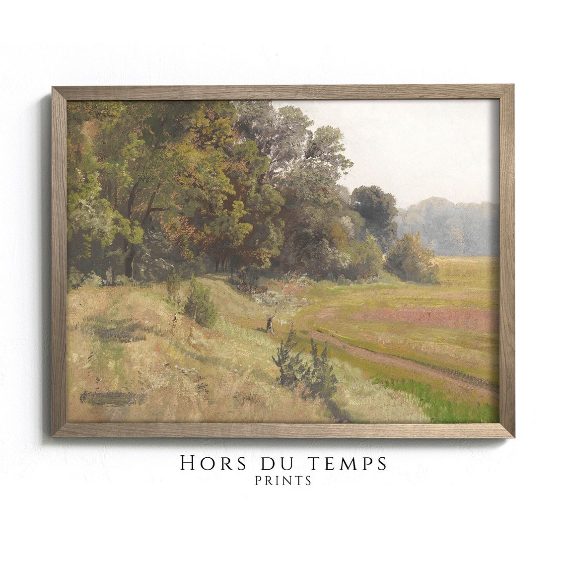 Dirt Road Golden Meadow Vintage Country Path Landscape Poster