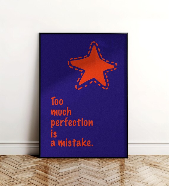 Inspirational Quote Print Minimalist Star Poster