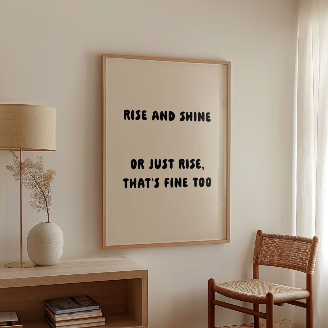 Rise and Shine Funny Morning Quote Typography Poster for Kitchen - Image 3